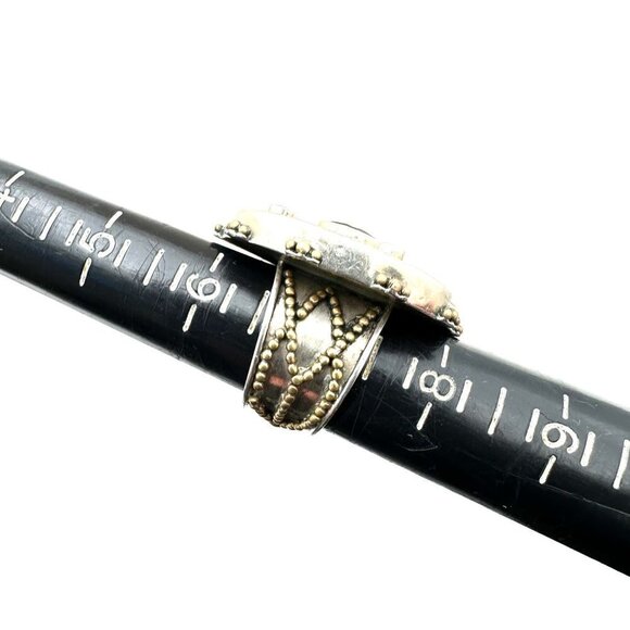 Echo of the Dreamer Womans Ring Blue Topaz Sterling Silver Size 7 Mars Valentine - Picture 10 of 12